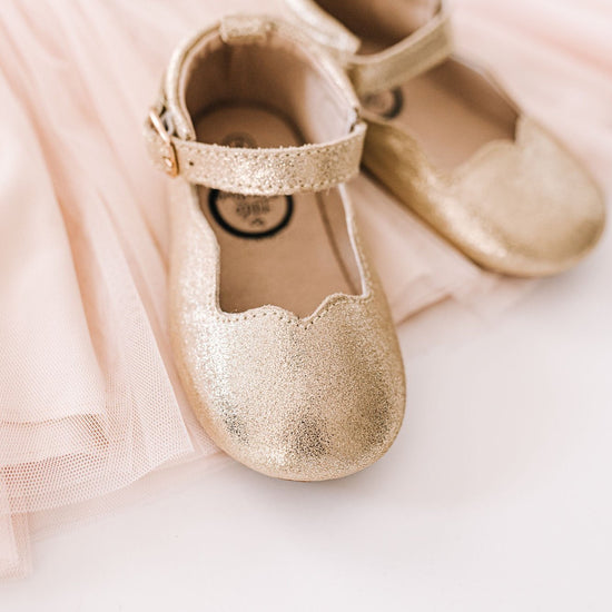 Gold Glitter Olivia Dress Shoe Little Love Bug Co. 