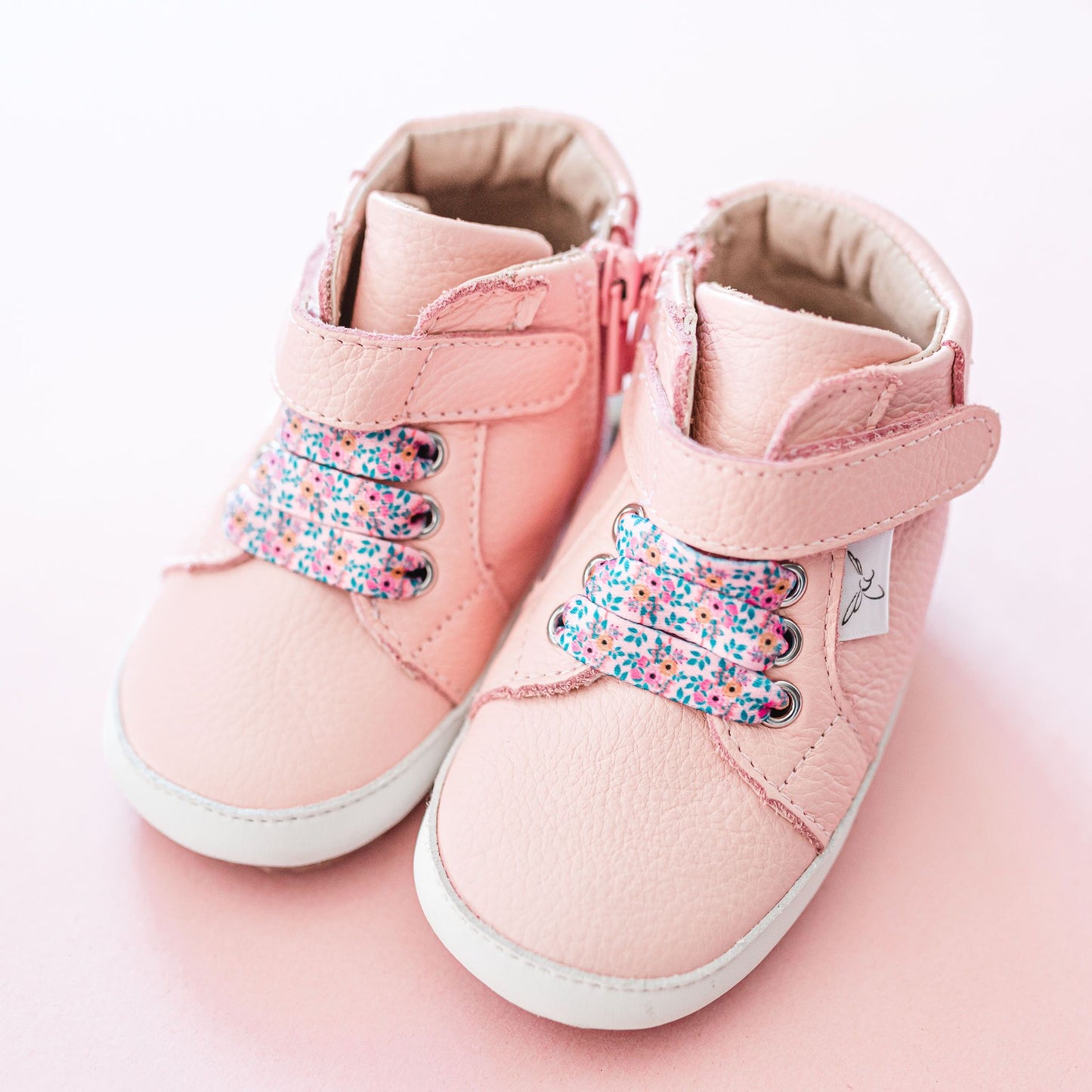 Pink High Top Casual Shoe Little Love Bug Co. 8 (Low Profile Tennis Shoe Sole) 