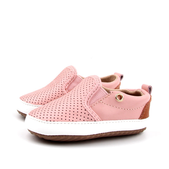 Pink Quinn Slip On Casual Shoe Little Love Bug Co. 4 (Weatherproof Soft Sole) 