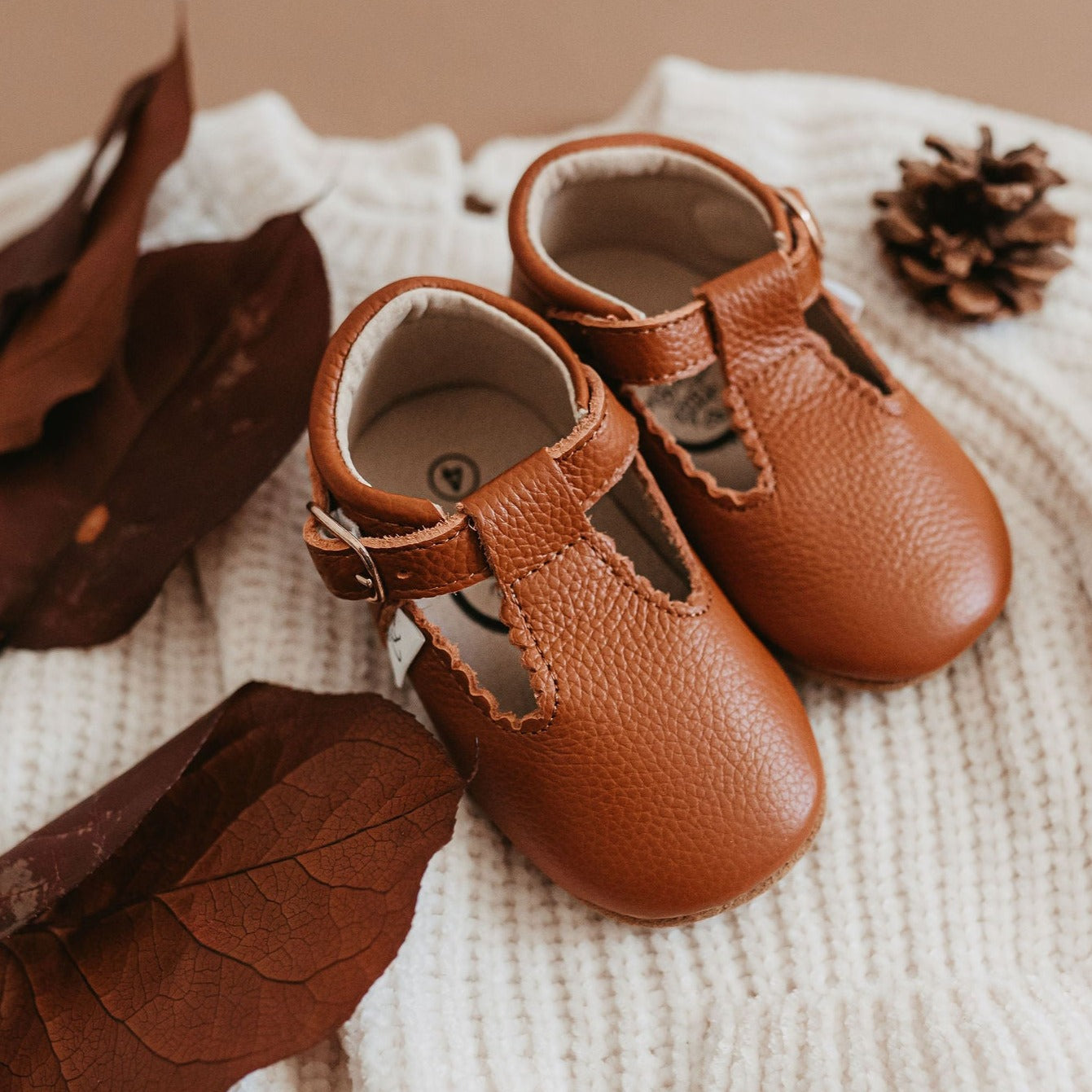 Moccasins (Nude Bow & Red Bottoms) - Children's Boutique Clothing