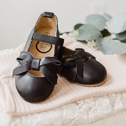 Load image into Gallery viewer, Midnight Black Ballet Flat {Premium Leather}

