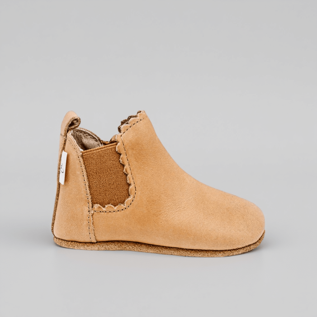 Little Love Bug Co. Boot Desert Sand {Premium Leather} / 2 (Original Non-Slip Soft Sole) The Reagan