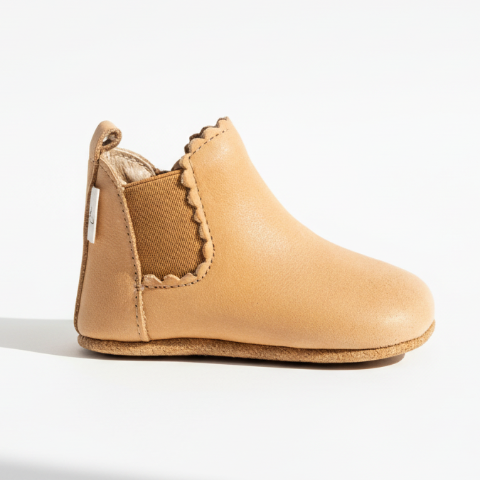 Little Love Bug Co. Boot Desert Sand {Premium Leather} / 2 (Original Non-Slip Soft Sole) The Reagan