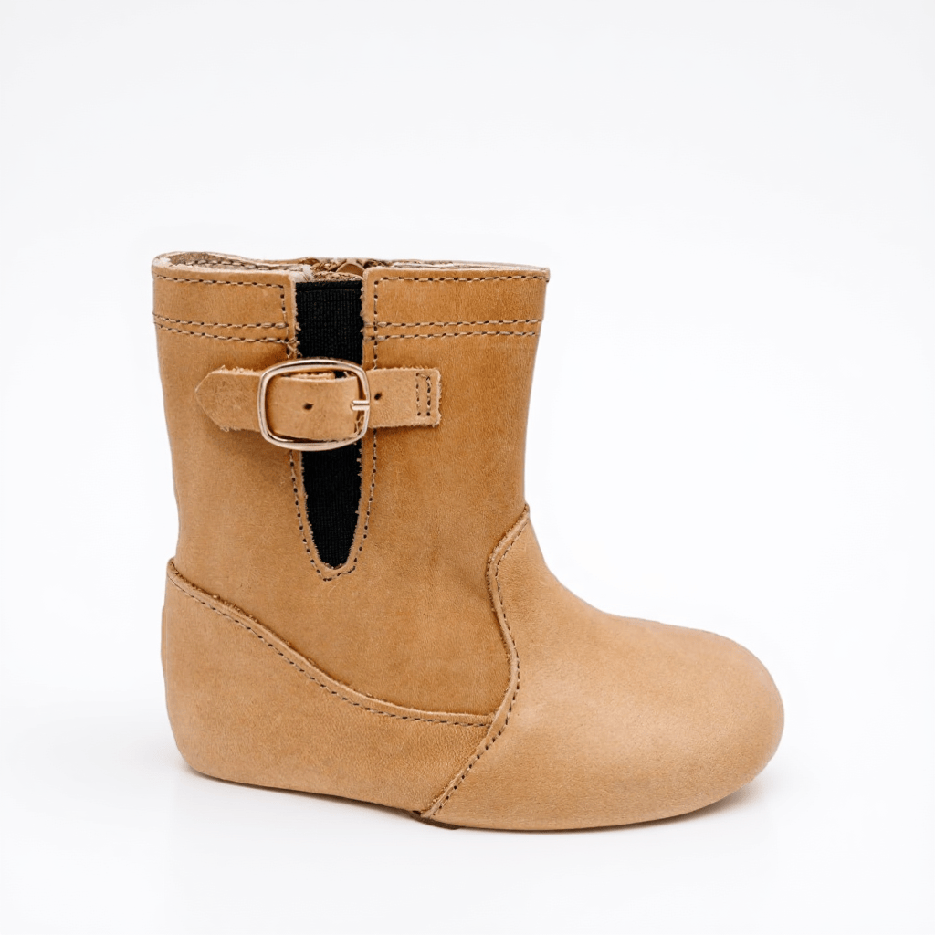 Little Love Bug Co. Boot Desert Sand {Premium Leather} / 2 (Original Non-Slip Soft Sole) The Riding Boot