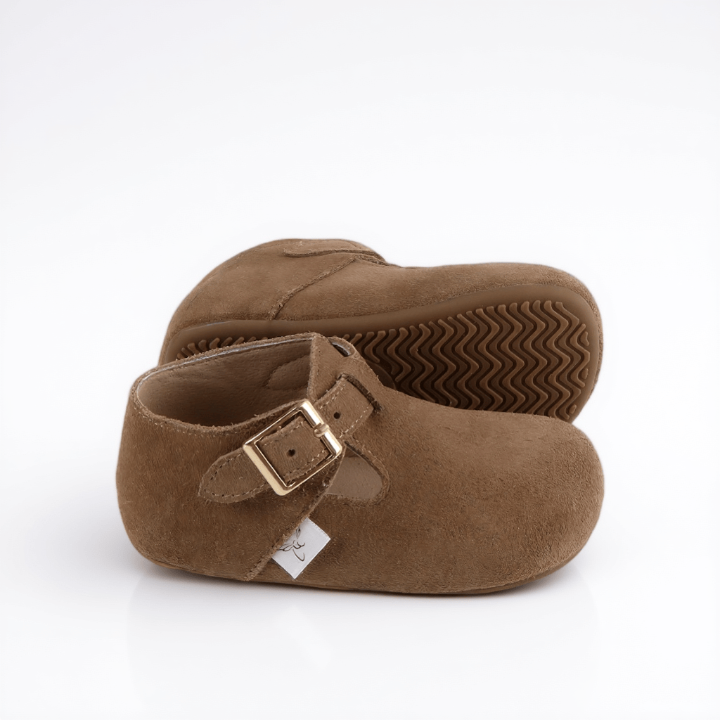 Little Love Bug Co. Casual Brown Suede / 2 (Original Non-Slip Sole) The Beck