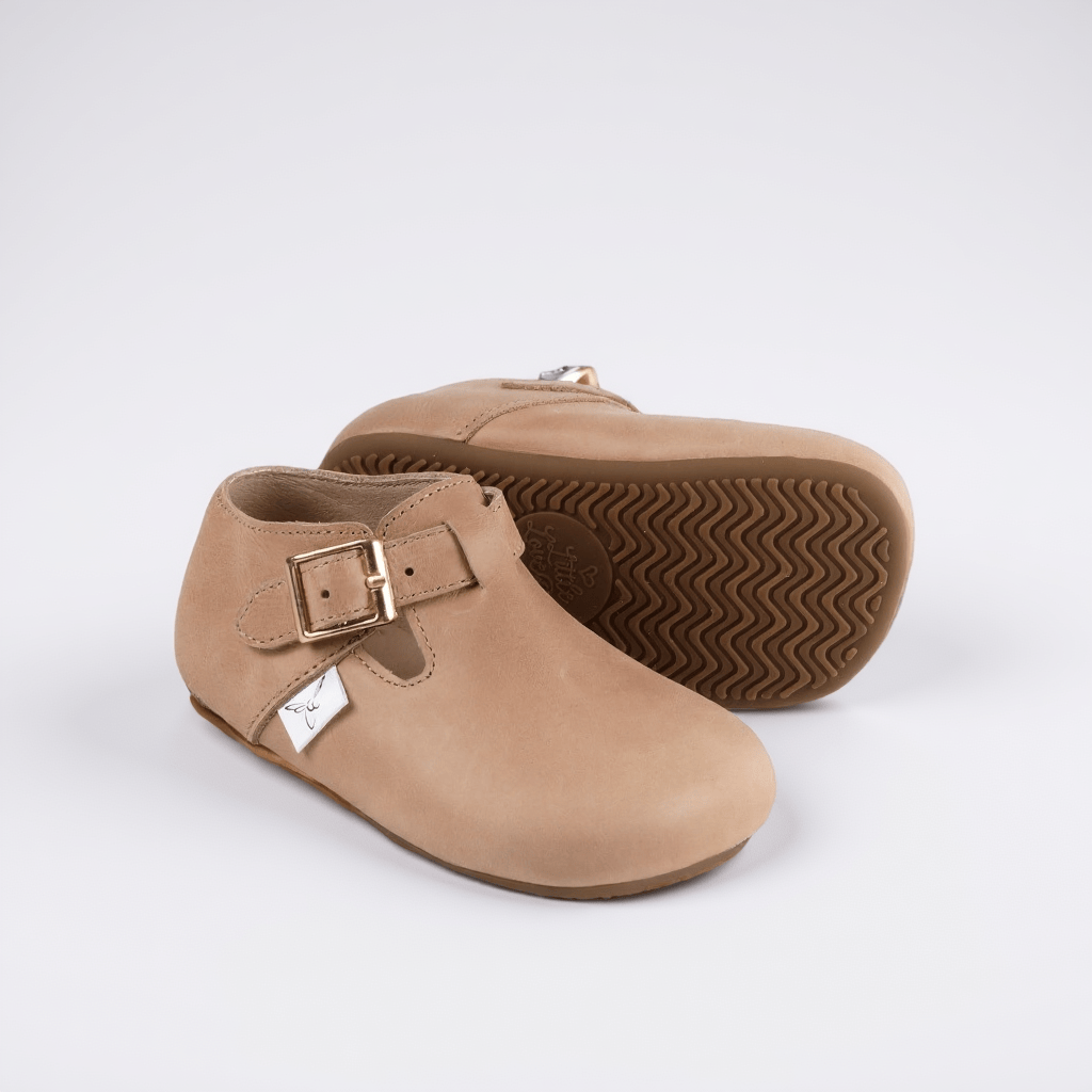 Little Love Bug Co. Casual Caramel {Premium Leather} / 2 (Original Non-Slip Sole) The Beck
