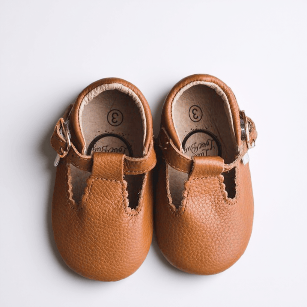 Little Love Bug Co. Dress Pecan / 2 (Original Non-Slip Soft Sole) The T Bar