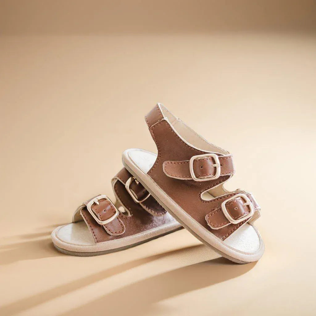 Little Love Bug Co. Sandal Brown / 2 (Original Non-Slip Soft Sole) The Charley