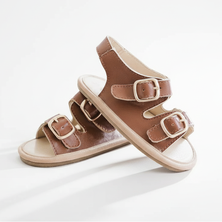 Little Love Bug Co. Sandal Brown / 2 (Original Non-Slip Soft Sole) The Charley