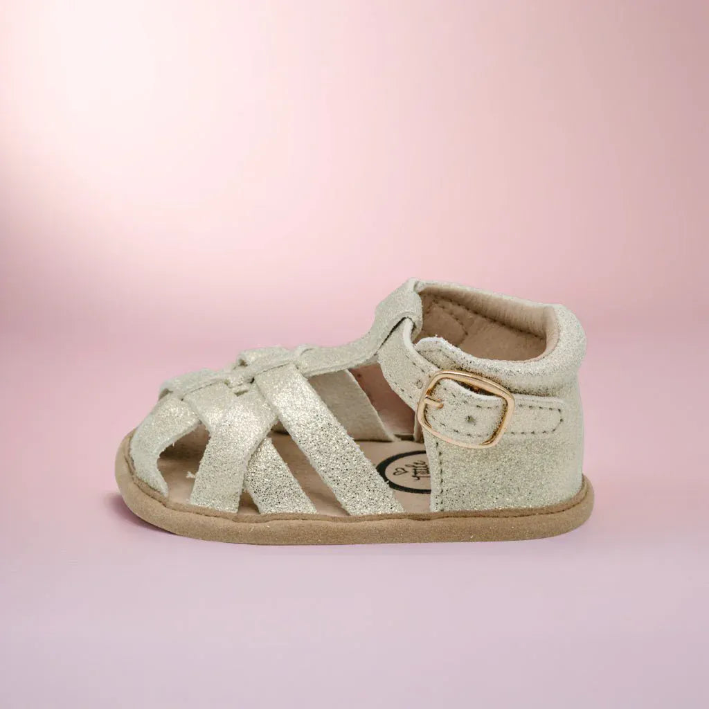Little Love Bug Co. Sandal Gold Glitter / 2 (Original Non-Slip Soft Sole) The Closed Toe Sandal