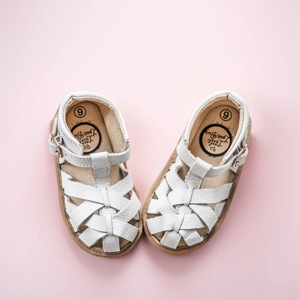 Little Love Bug Co. Sandal White / 2 (Original Non-Slip Soft Sole) The Closed Toe Sandal