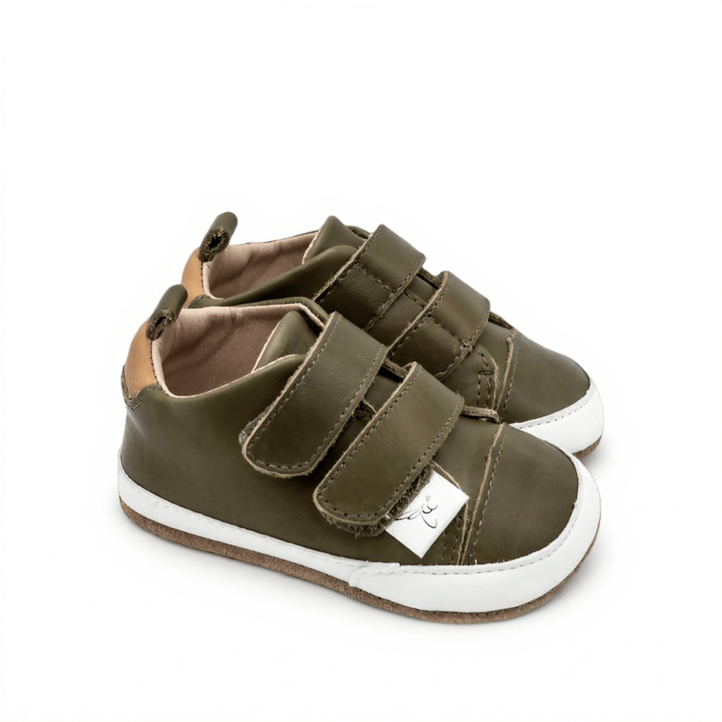 Little Love Bug Co. Sneaker Army Green {Premium Leather} / 2 (Original Non-Slip Soft Sole) Army Green Low Tops Discontinued