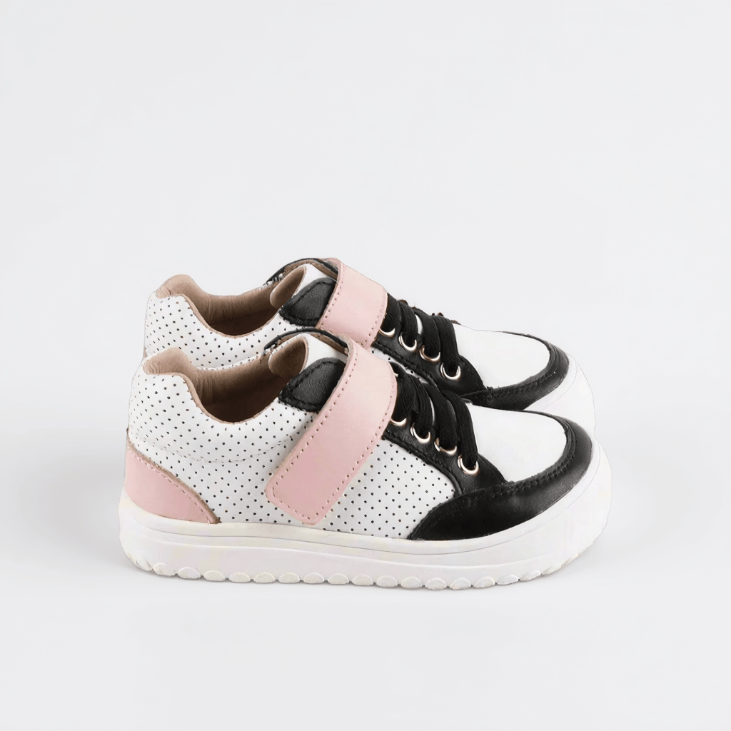 Little Love Bug Co. Sneaker Black & Pink / 2 (Original Non-Slip Soft Sole) The Play Perfect Patterned Low Top Discontinued
