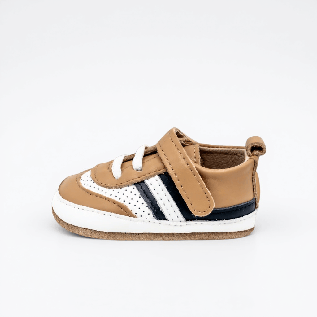 Little Love Bug Co. Sneaker Brown / 2 (Original Non-Slip Soft Sole) The Henry Low Top