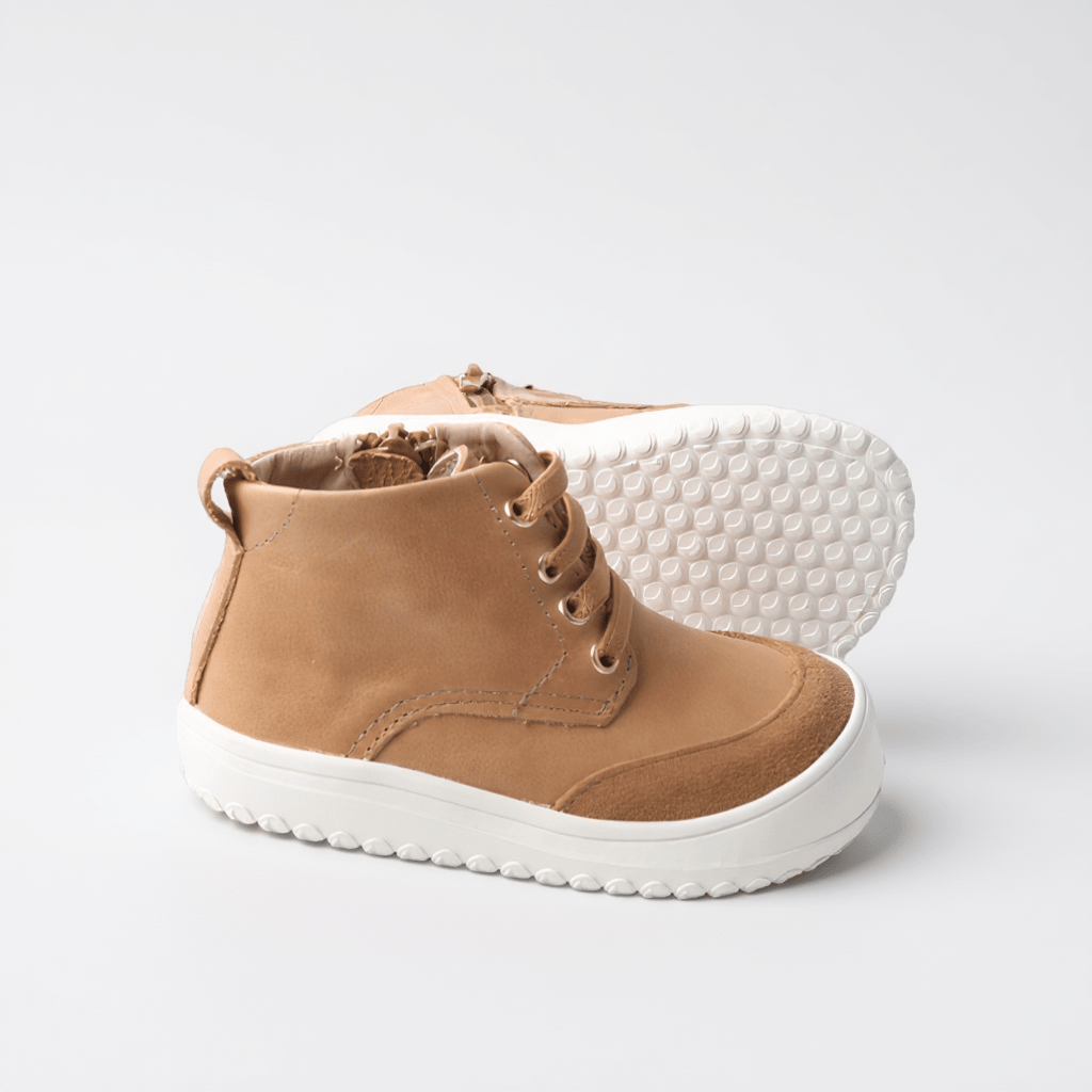 Little Love Bug Co. Sneaker Desert Sand {Premium Leather} / 2 (Original Non-Slip Soft Sole) The Play Perfect High Top