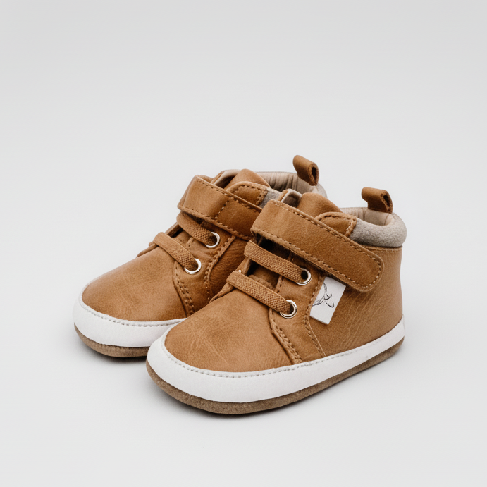 Little Love Bug Co. Sneaker Desert Sand {Premium Leather} / 2 (Original Non-Slip Soft Sole) The William