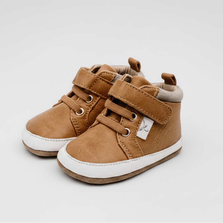 Little Love Bug Co. Sneaker Desert Sand {Premium Leather} / 2 (Original Non-Slip Soft Sole) The William