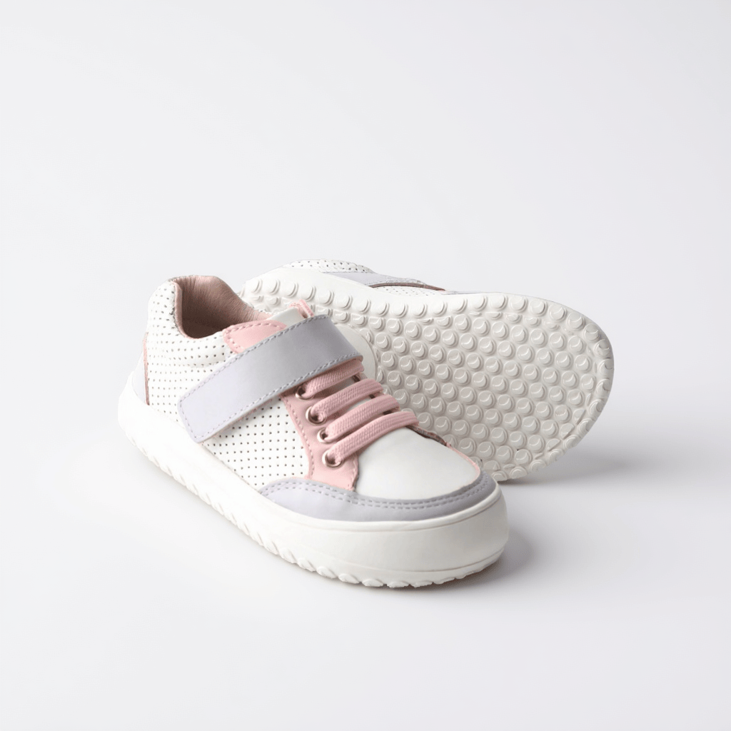 Little Love Bug Co. Sneaker Pink and Purple / 4 (Original Non-Slip Soft Sole) The Play Perfect Patterned Low Top