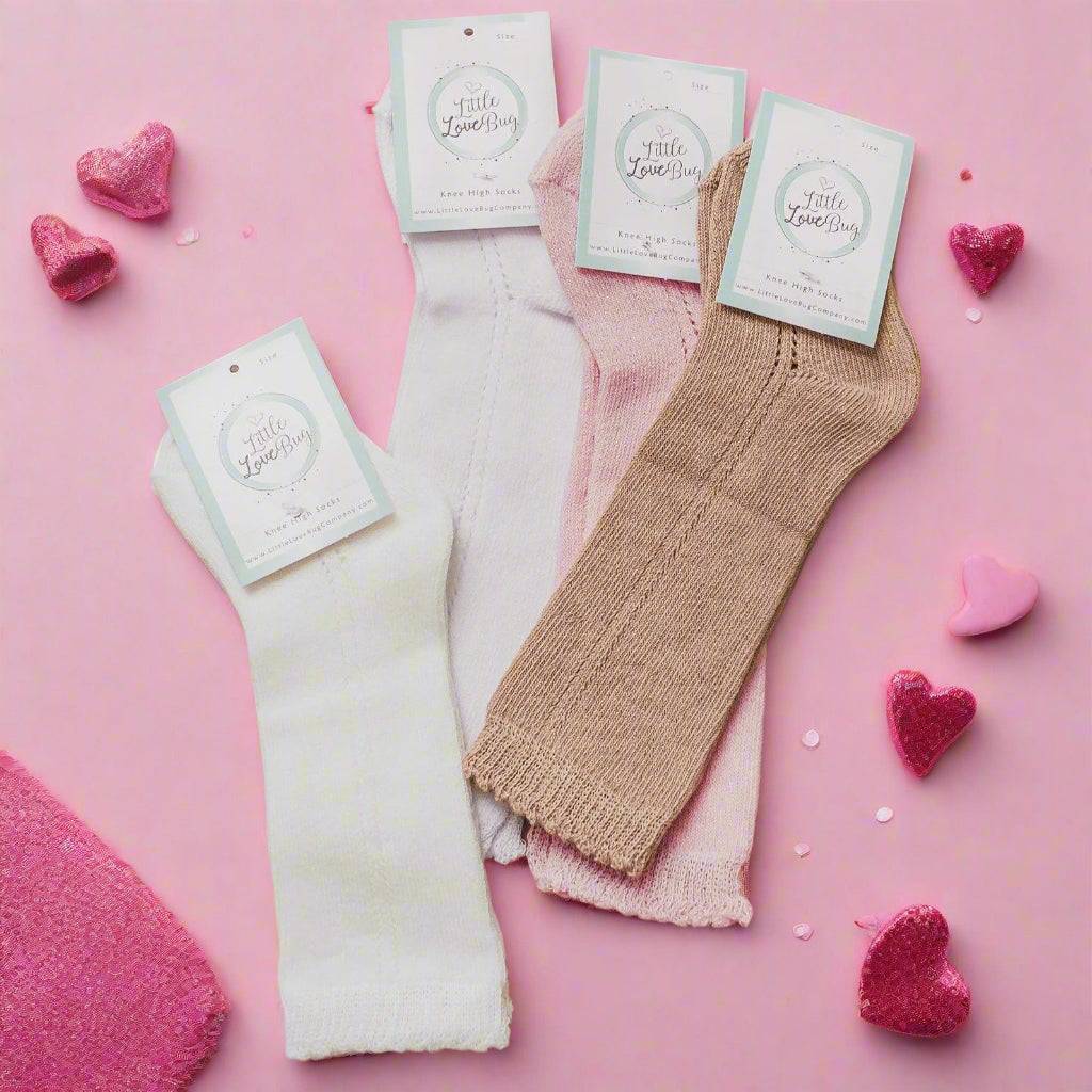 Little Love Bug Co. Socks LLB Eyelet Knee High Socks (2 pairs in each order)