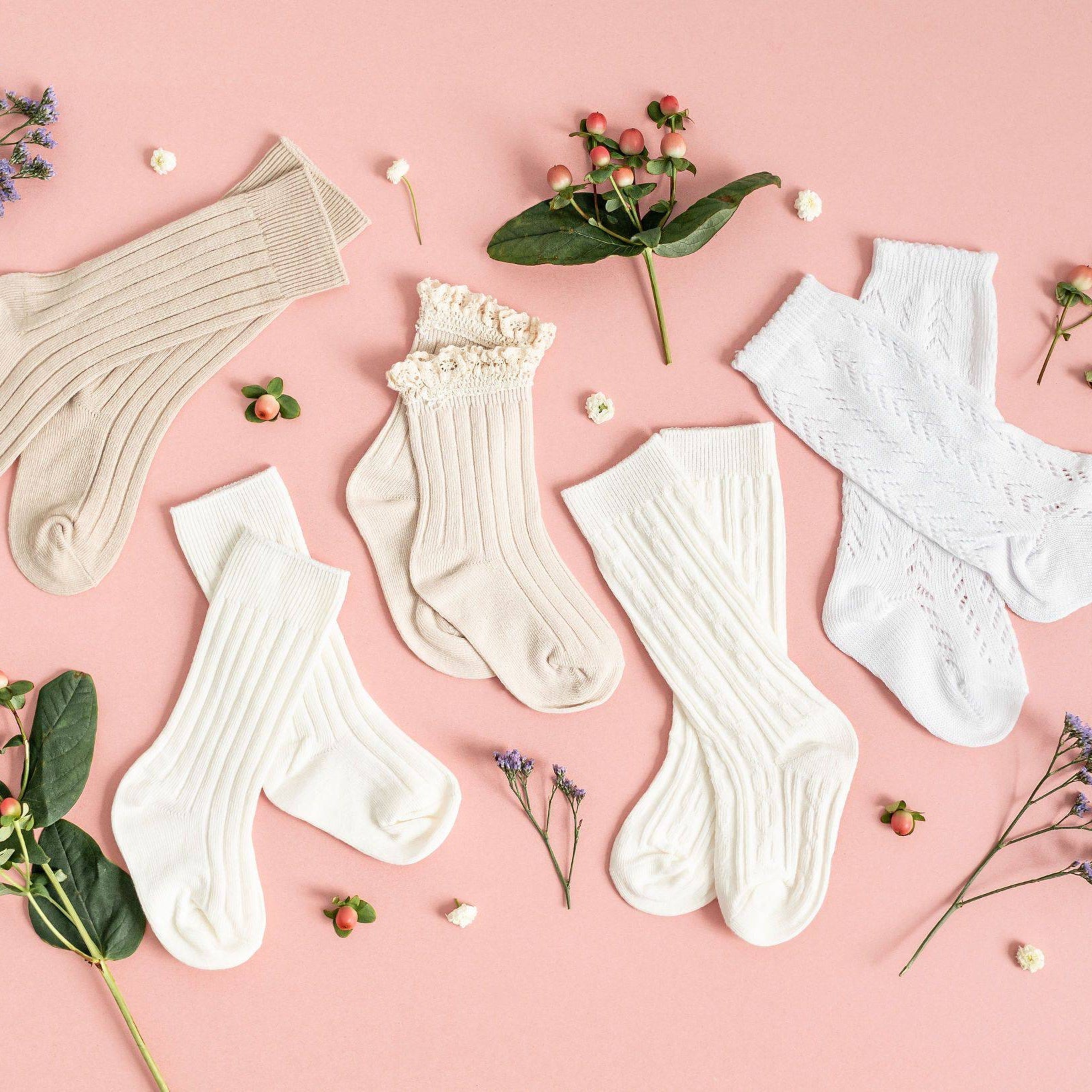 LLB Crochet Knee High Socks (2 pairs in each order) - Little Love Bug Co.