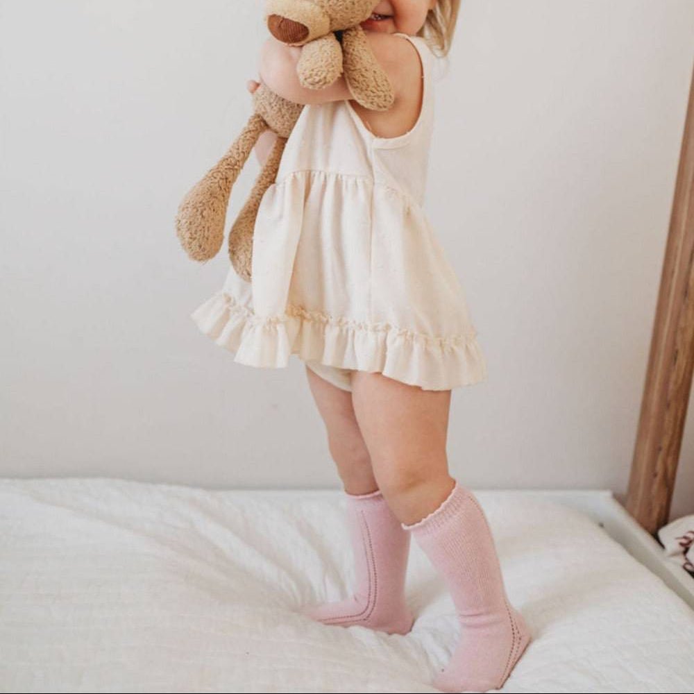 LLB Eyelet Knee High Socks (2 pairs in each order) - Little Love Bug Co.