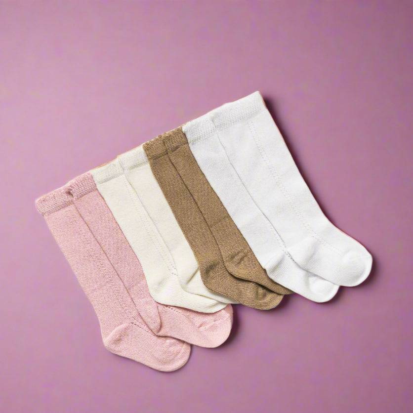 LLB Eyelet Knee High Socks (2 pairs in each order) - Little Love Bug Co.