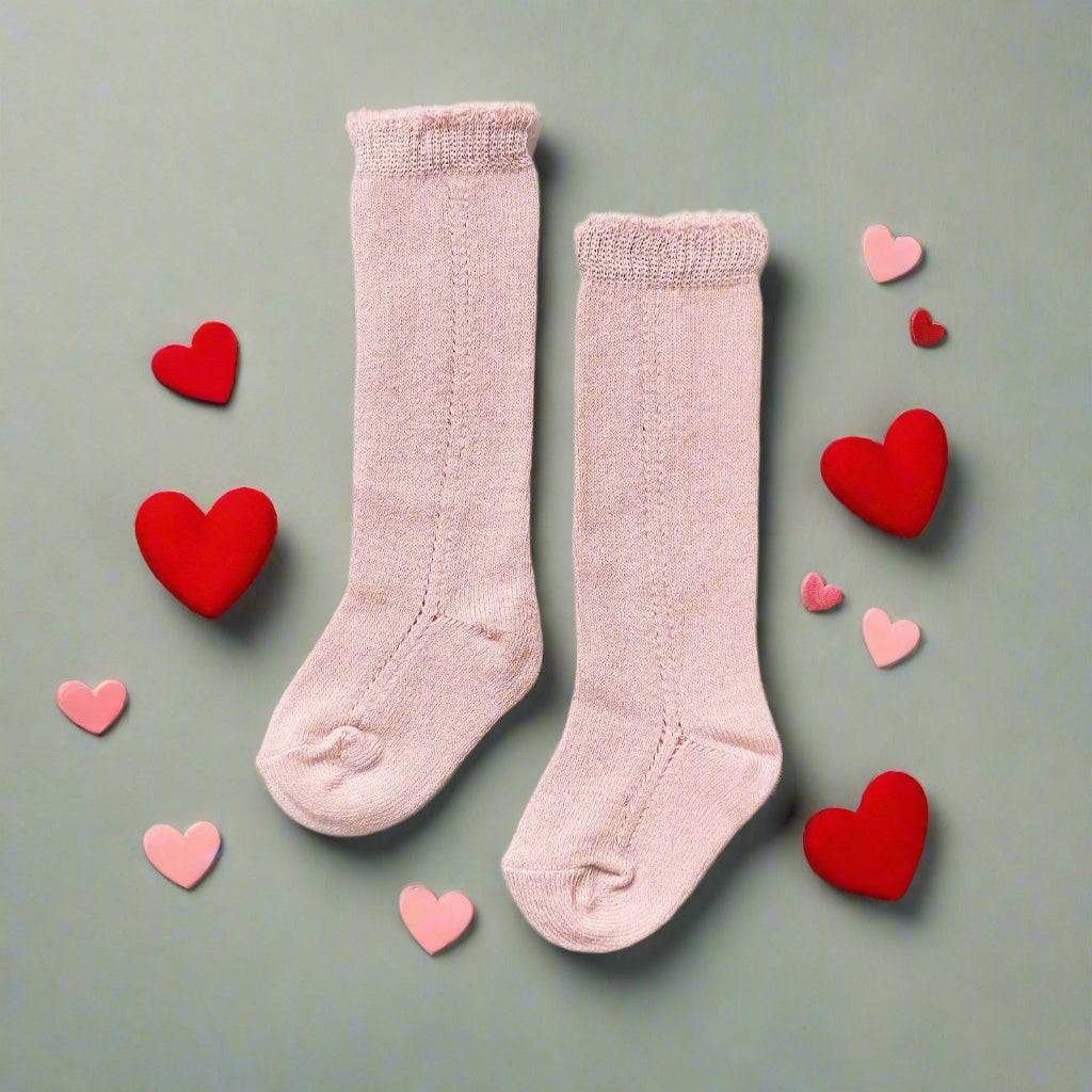 LLB Eyelet Knee High Socks (2 pairs in each order) - Little Love Bug Co.