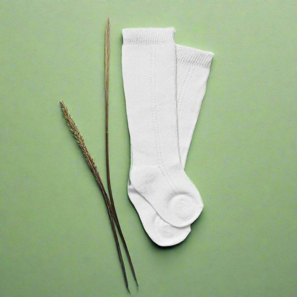 LLB Eyelet Knee High Socks (2 pairs in each order) - Little Love Bug Co.