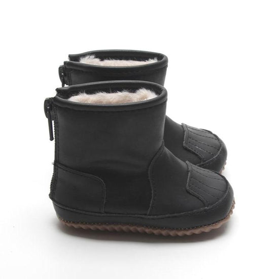 Load image into Gallery viewer, Black Dexter Boot Boot Little Love Bug Co. 2 (Weatherproof Soft Sole) 
