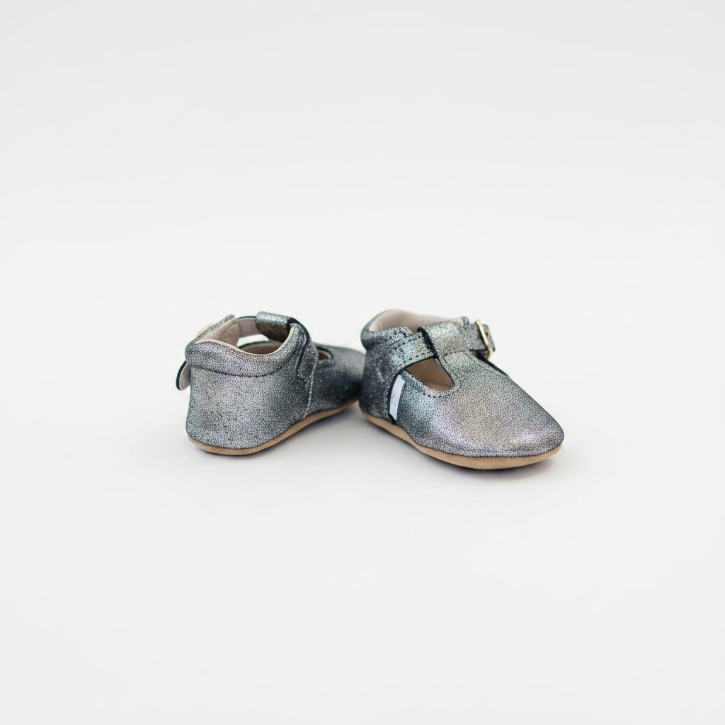 Black Sparkle T Bar T-Bar with Anti-Slip Sole Little Love Bug Co. 