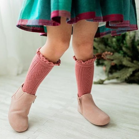 Blush Suede Reagan Boot Boot Little Love Bug Co. 