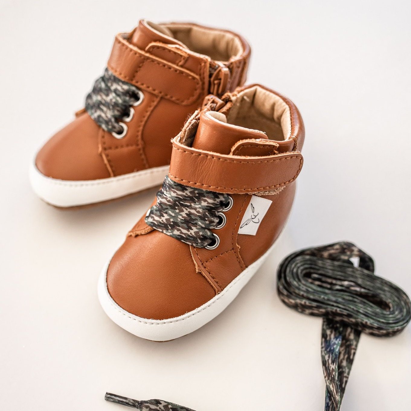 Brown High Top Casual Shoe Little Love Bug Co. 