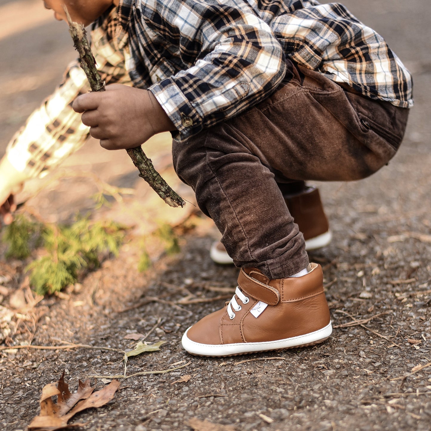 Brown High Top Casual Shoe Little Love Bug Co. 