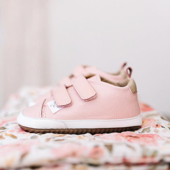 Load image into Gallery viewer, Casual Pink Low Top Casual Shoe Little Love Bug Co. 2 (Weatherproof Soft Sole) 

