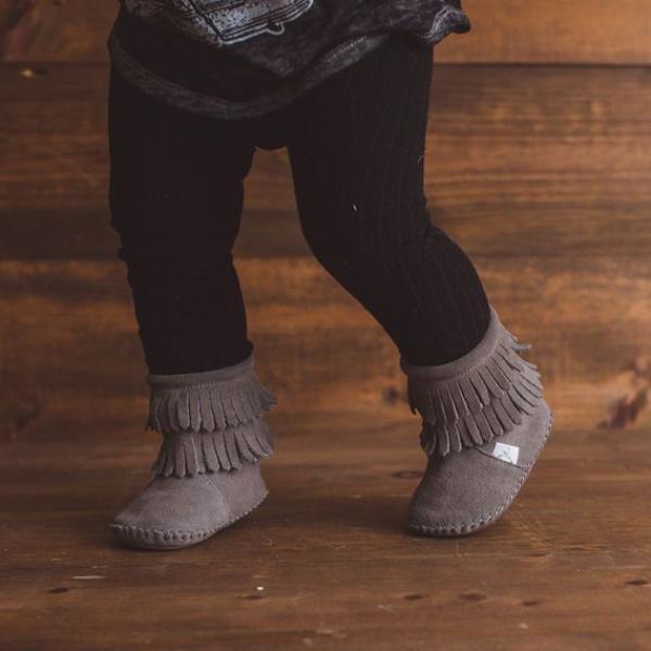 Load image into Gallery viewer, Gray Cozy Boot Boot Little Love Bug Co. 

