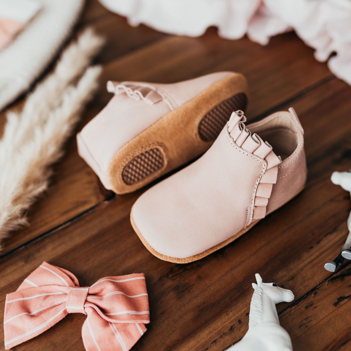 Load image into Gallery viewer, Mila Blush Moccasin Original Moccasin Little Love Bug Co. 2 (SOLD OUT) 

