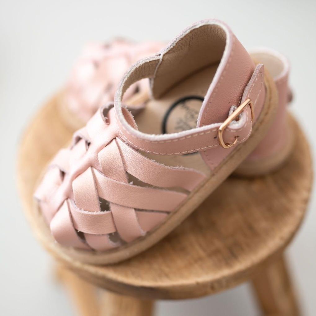 Pearl Pink Ella Sandal Sandal Little Love Bug Co. 4 (Weatherproof Soft Sole) 