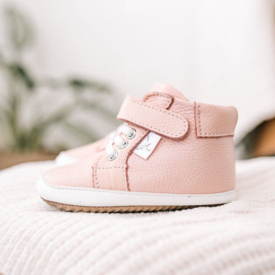 Load image into Gallery viewer, Pink High Top Casual Shoe Little Love Bug Co. 3 (Weatherproof Soft Sole) 
