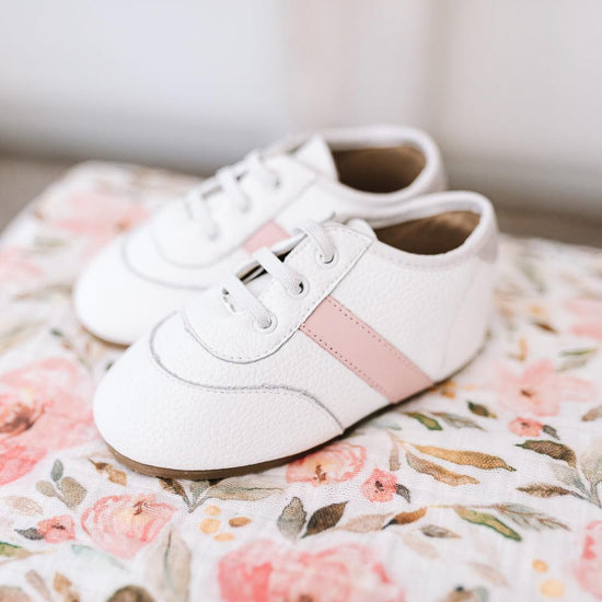 White and Pink Love Bug Sneaker Casual Shoe Little Love Bug Co. 11 (Minimalist Sole) 