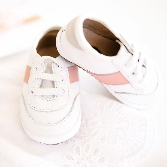 Load image into Gallery viewer, White and Pink Love Bug Sneaker Casual Shoe Little Love Bug Co. 
