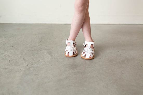 Load image into Gallery viewer, White Closed Toe Sandal Sandal Little Love Bug Co. 
