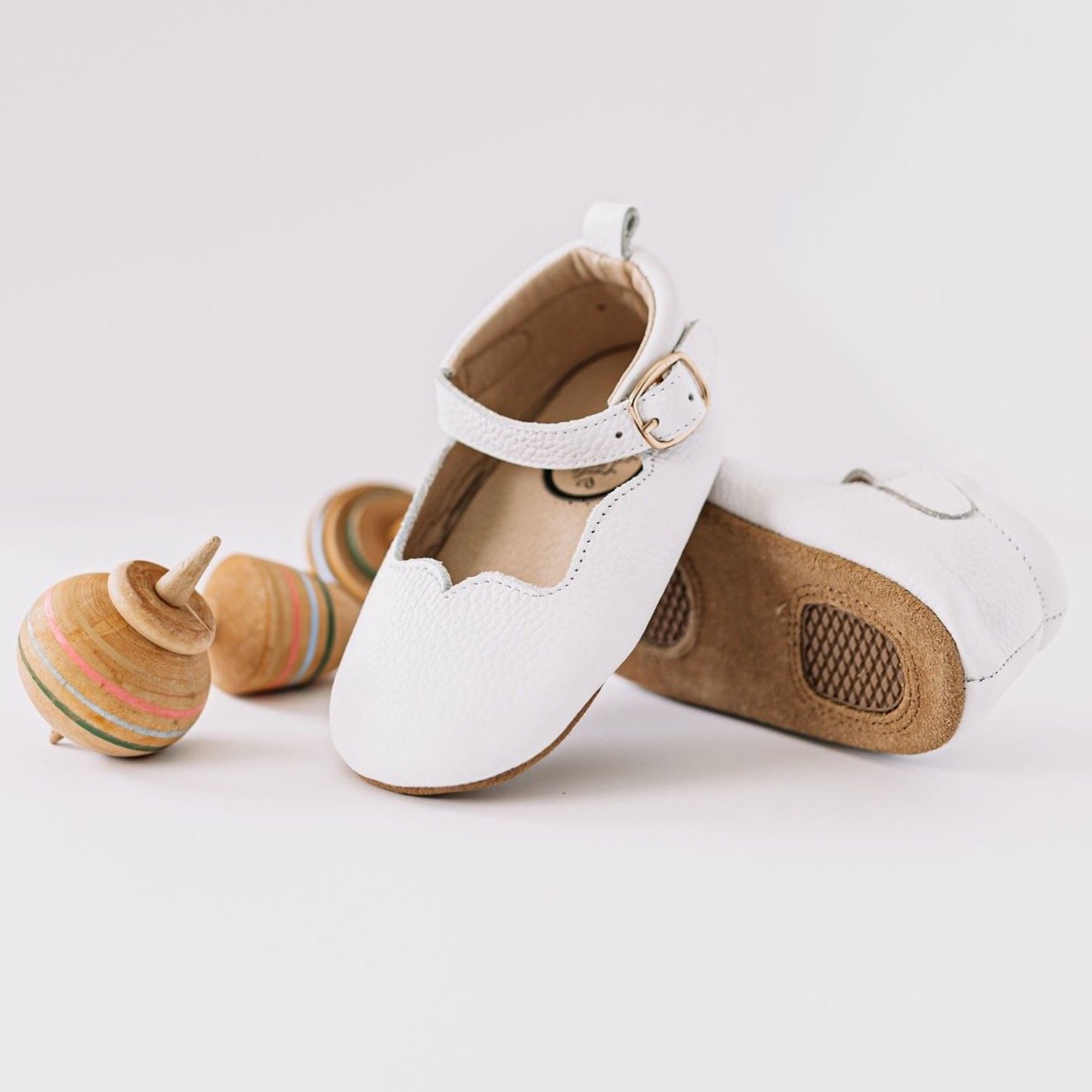 White Olivia Dress Shoe Little Love Bug Co. 2 (Weatherproof Soft Sole) 