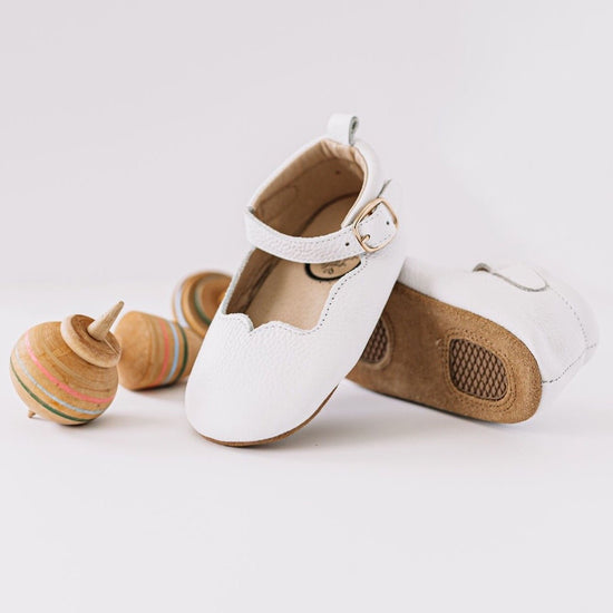 Load image into Gallery viewer, White Olivia Dress Shoe Little Love Bug Co. 2 (Weatherproof Soft Sole) 
